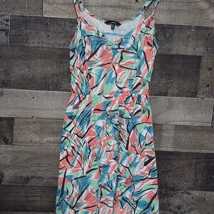 Hurley Colorful Leaf Print Midi Dress